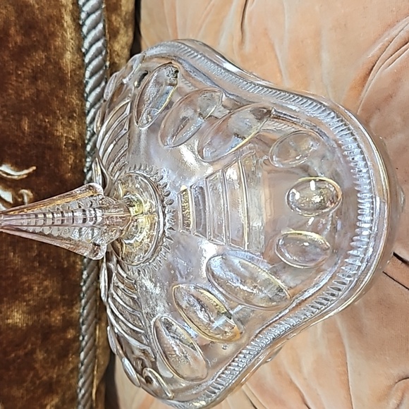 2 vintage Jeannette glass candy /Trinket Dish, glass, gold gilded - Picture 3 of 11